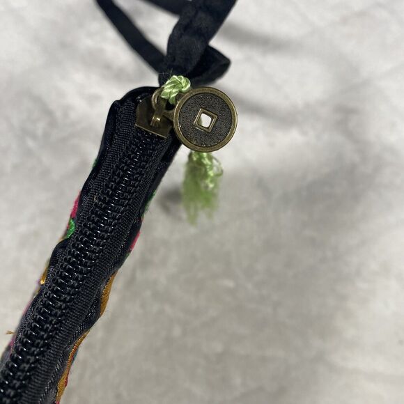 Colorful Embroidered Clutch Bag Flower Butterfly Travel Toiletries Bag Unique - Picture 5 of 10